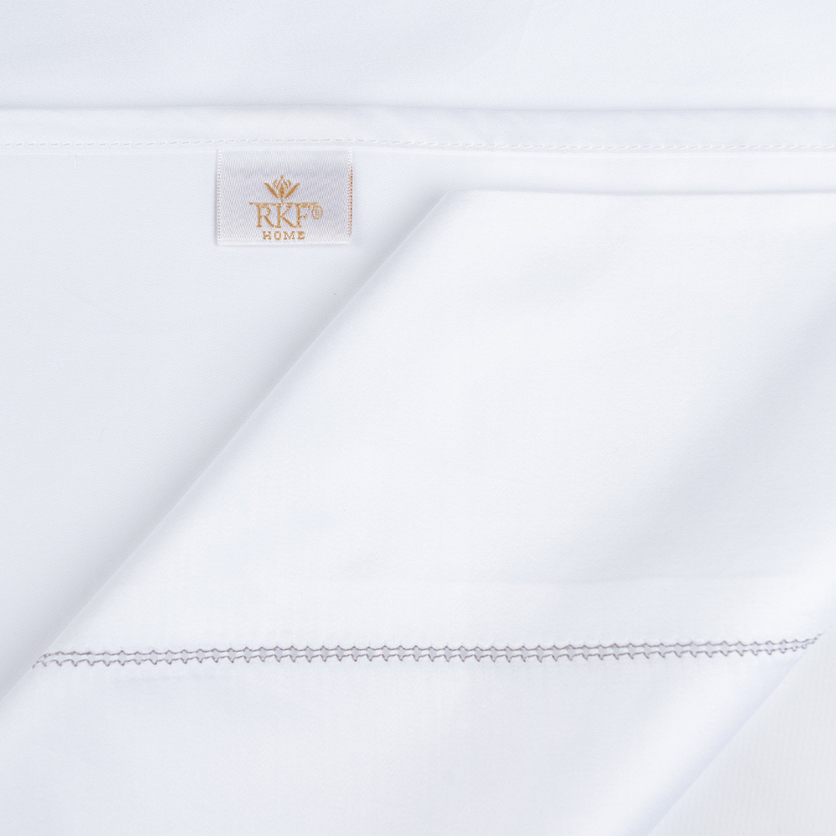 Drap plat "Jardins de Kyoto" - Blanc | RKF Home