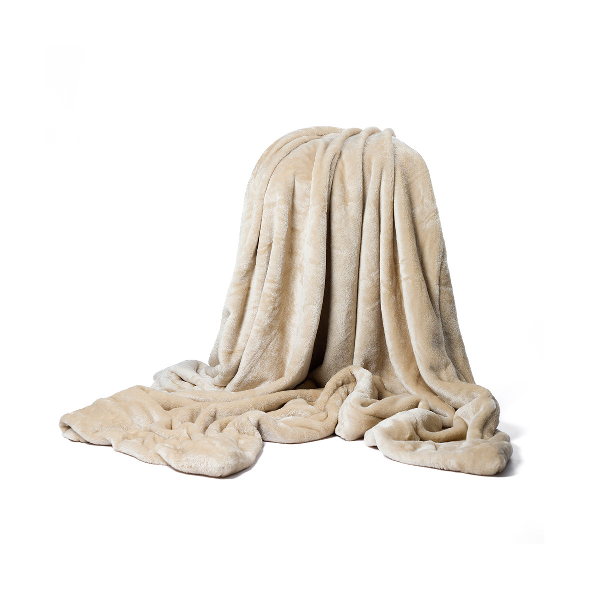 Microflannel throw "Topaze impériale" - Beige