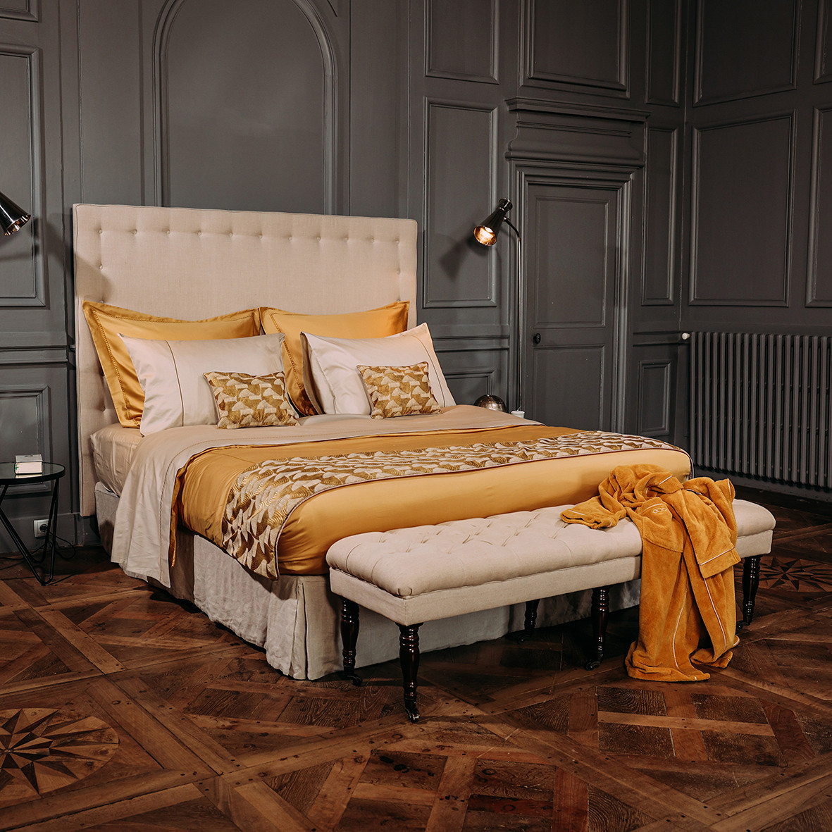 Bed set "Topaze impériale" - Saffron color