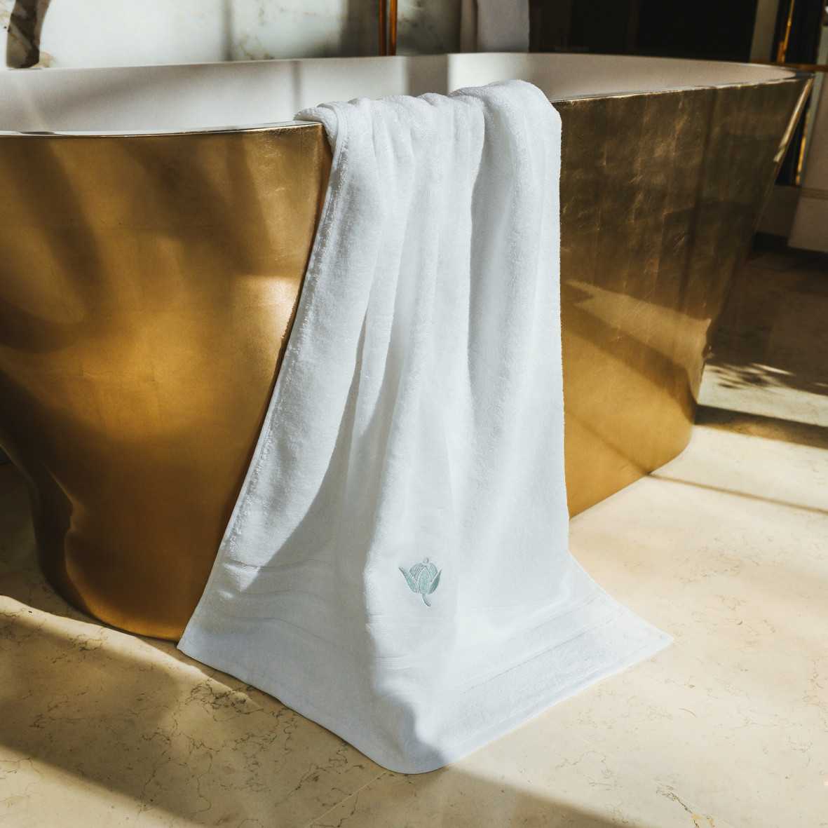 Drap de bain "Forêt Boréale" - Blanc