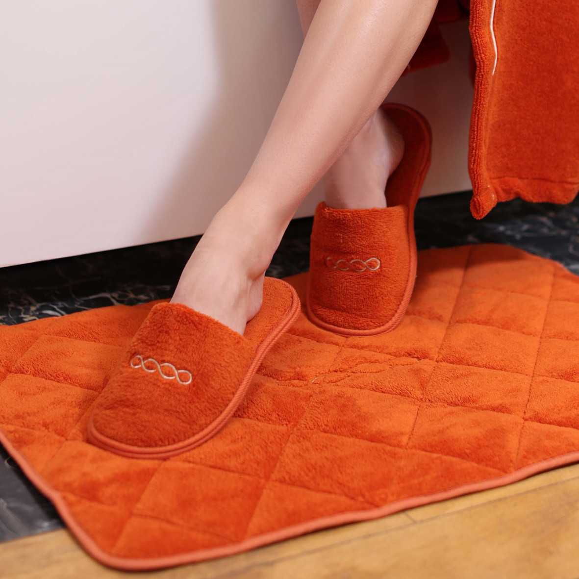 Women's bath slippers "Topaze Impériale" - Paprika color