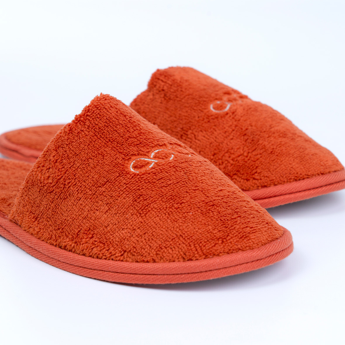 Men's bath slippers "Topaze Impériale" - Paprika color