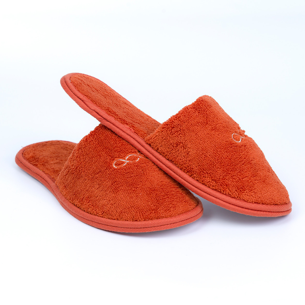 Men's bath slippers "Topaze Impériale" - Paprika color