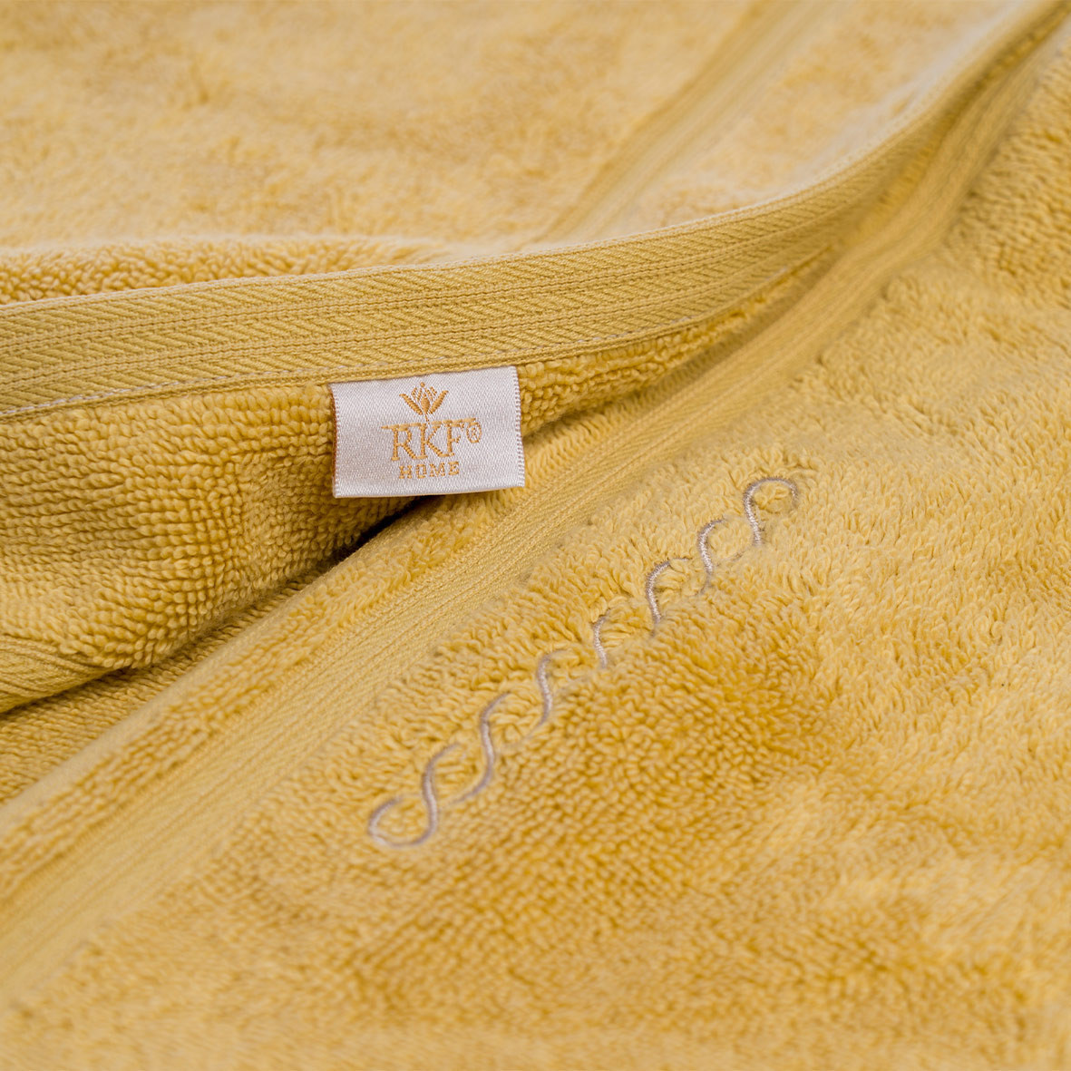 Bath towel "Topaze Impériale" - Saffron color