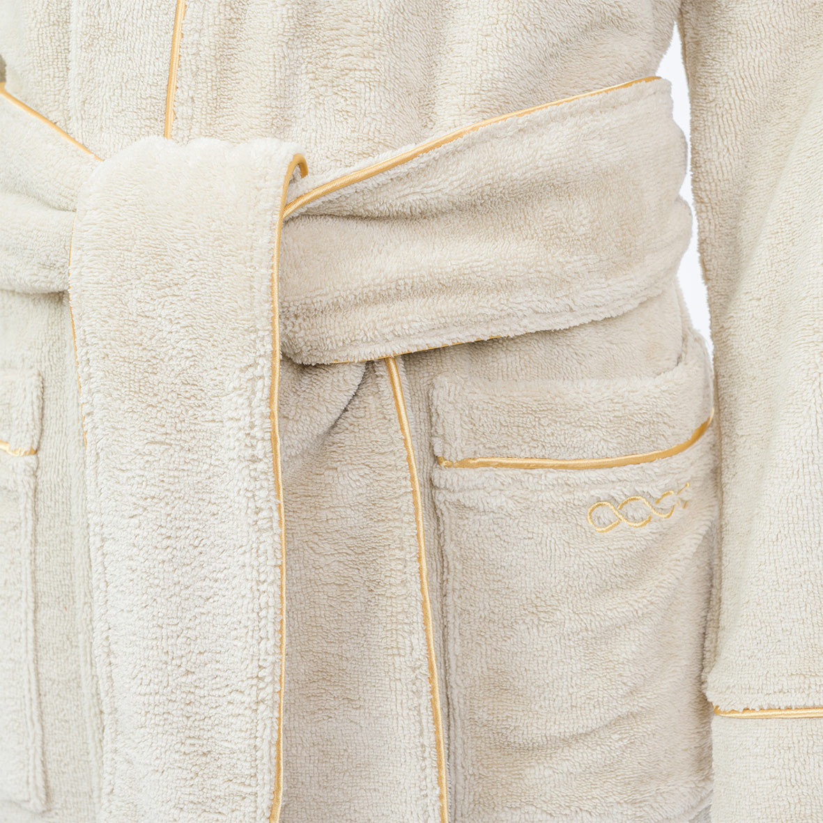 Bathrobe Dreamsoft "Topaze Impériale" - Saffron color embroidery