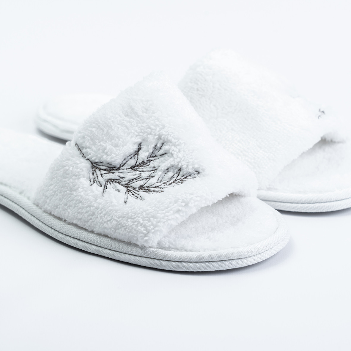 Women's bath slippers "Jardins de Kyoto" - White