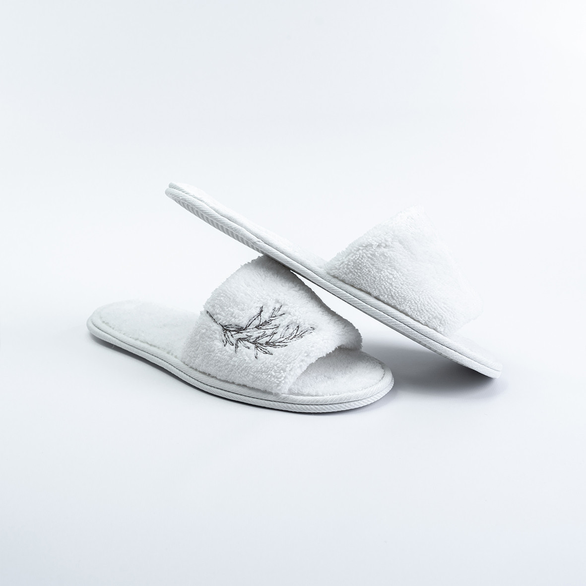 Women's bath slippers "Jardins de Kyoto" - White