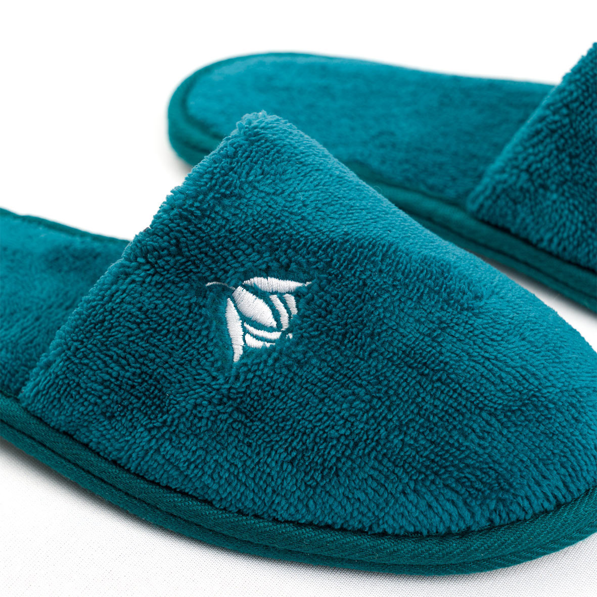 Bath slippers "Forêt Boréale" - Blue