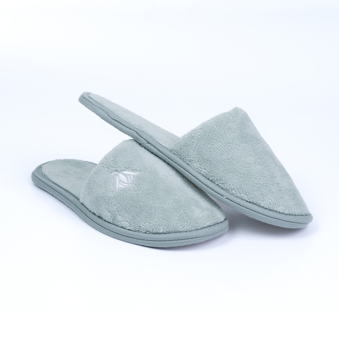 Bath slippers "Forêt Boréale" - Sage color